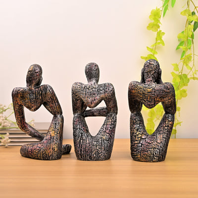Copper Thinking Trios Sculpture Set