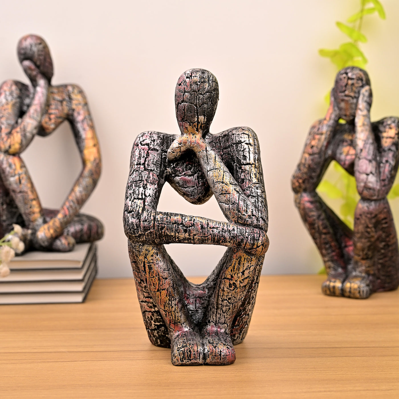 Copper Thinking Trios Sculpture Set
