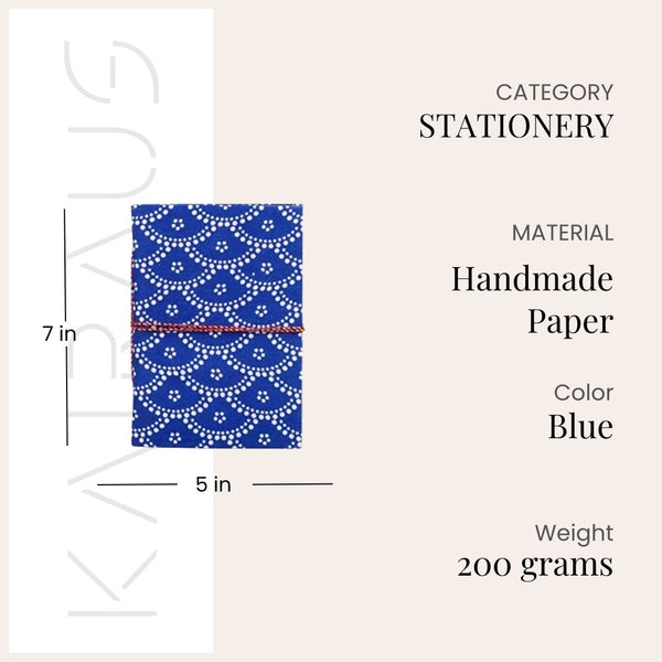 Handcrafted Diary with Fabric Cover (7x5inch)