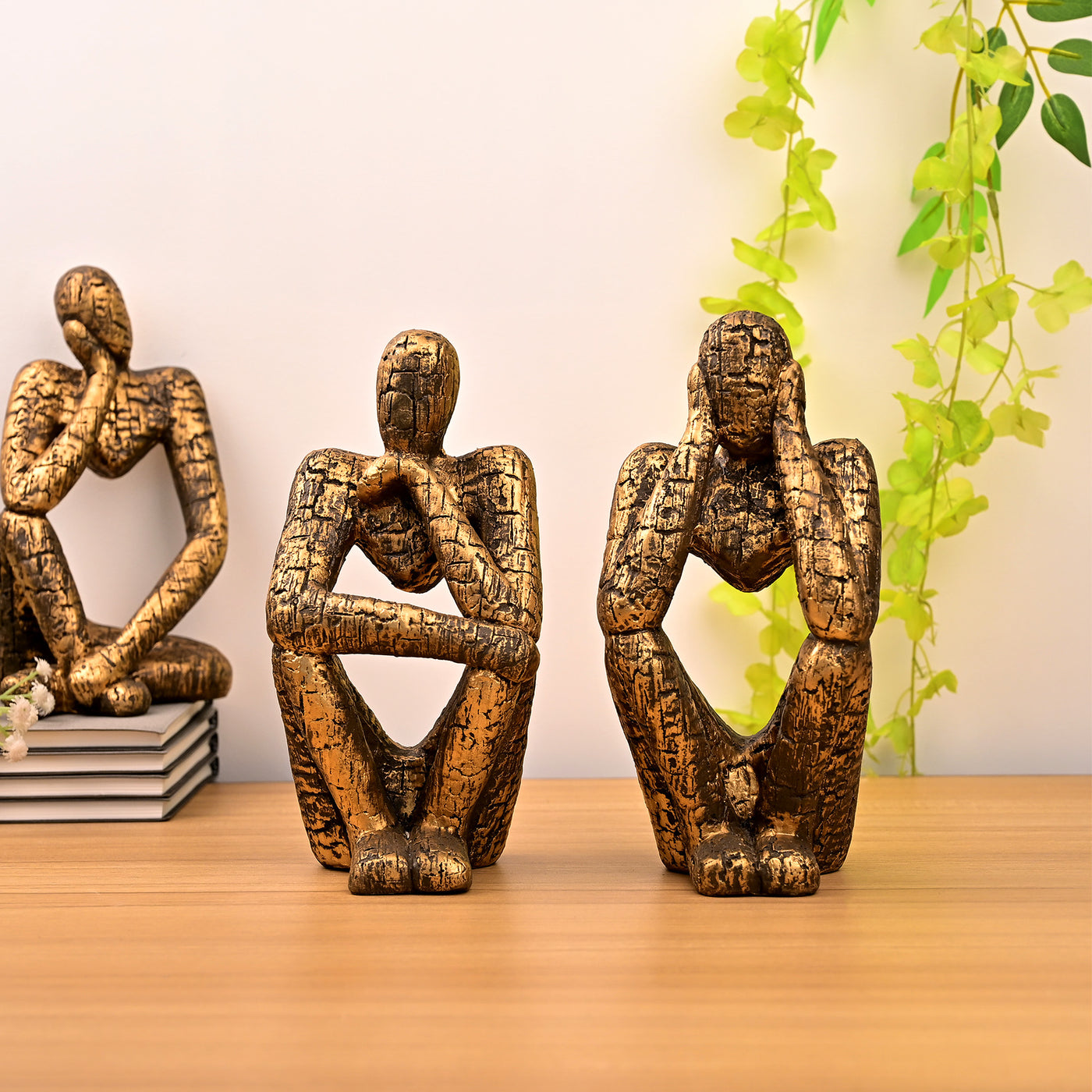 Gold Thinking Trios Sculpture Set