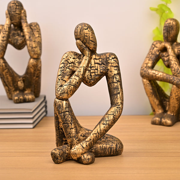 Gold Thinking Trios Sculpture Set