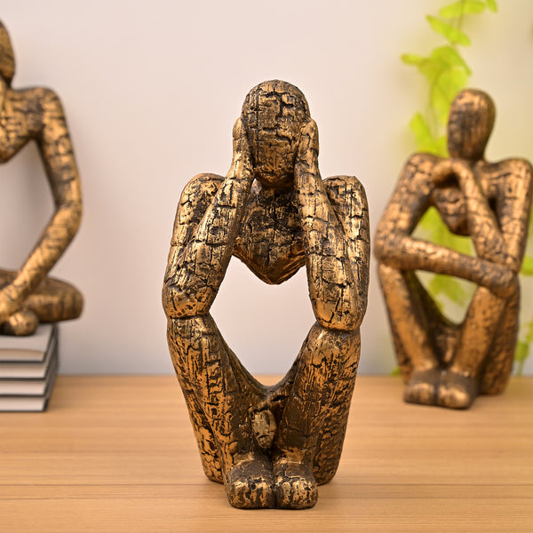 Gold Thinking Trios Sculpture Set