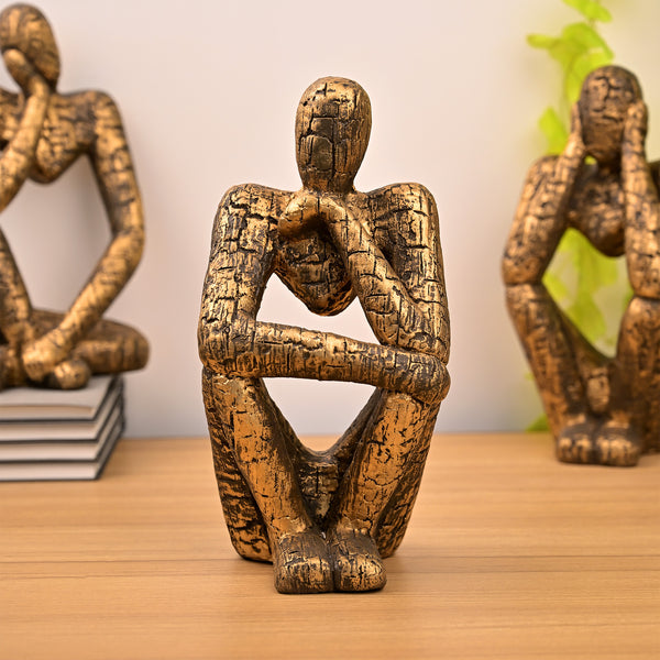 Gold Thinking Trios Sculpture Set