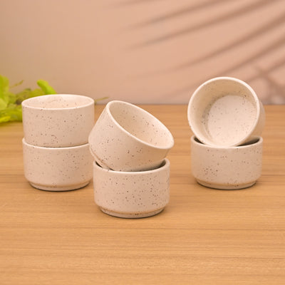 Stylish White Ceramic Chutney Bowl Sets