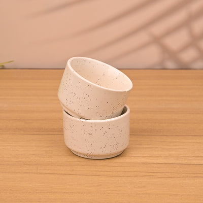 Stylish White Ceramic Chutney Bowl Sets