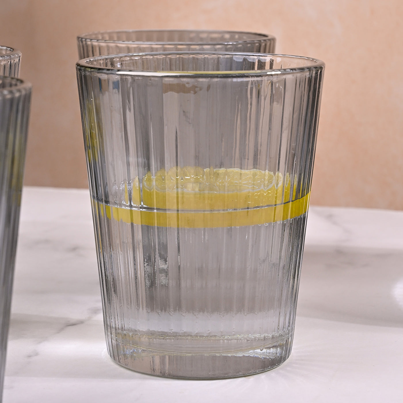 Smoke Grey Glass Jug Set