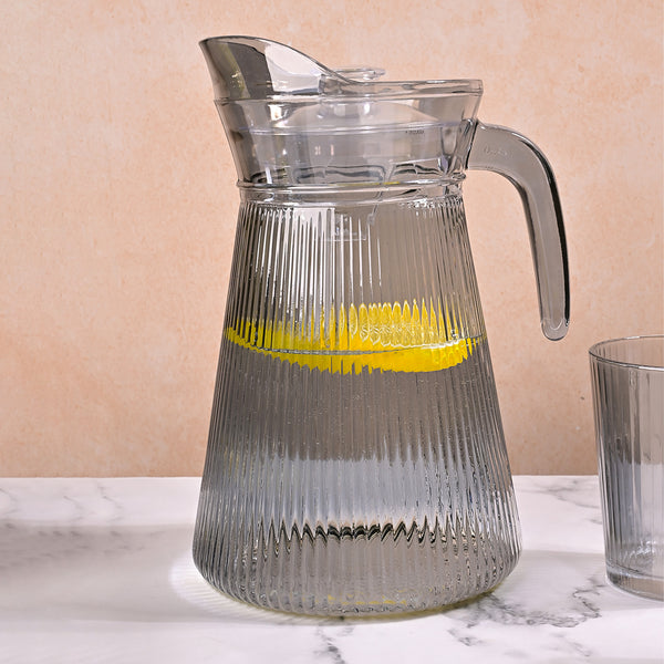 Smoke Grey Glass Jug Set