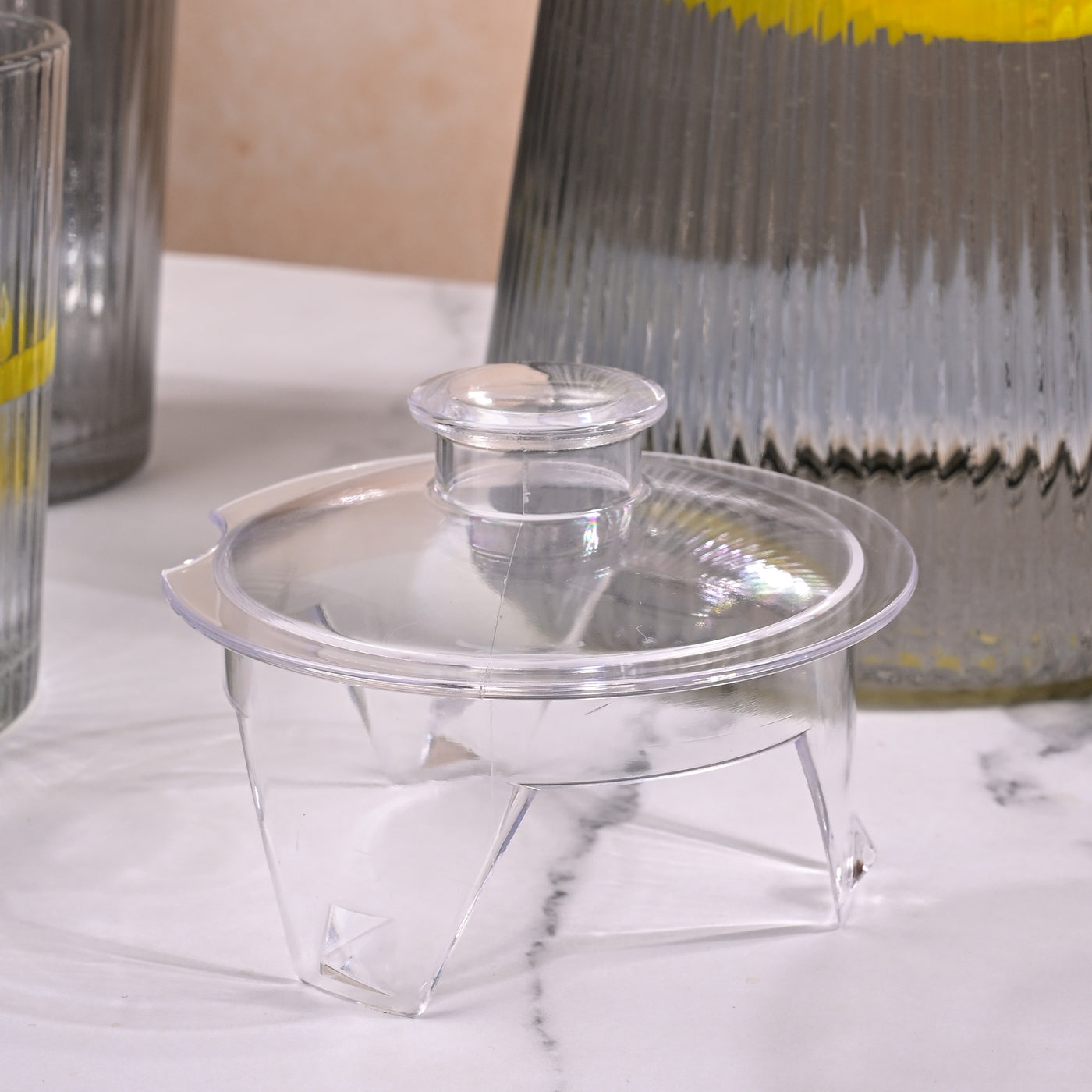Smoke Grey Glass Jug Set