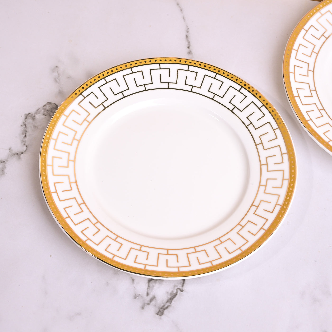 Opulent White Bowl and Saucer Sets