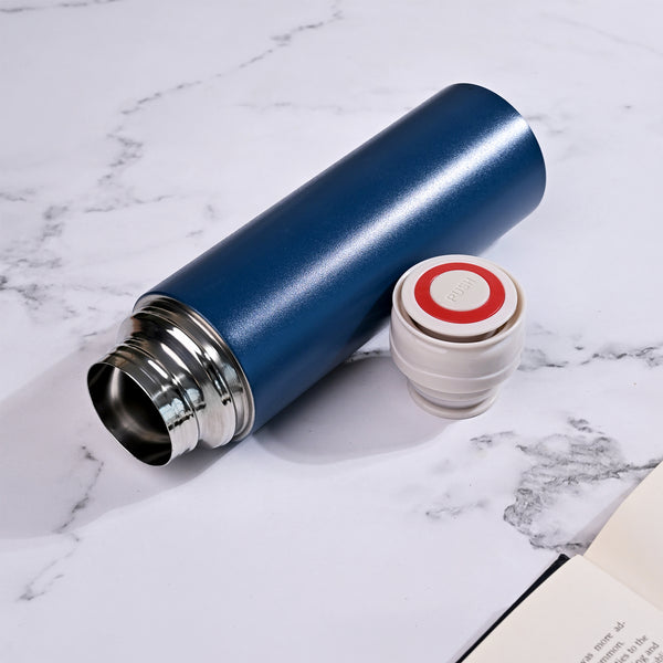 Premium Blue Stainless Steel Thermos Flask Set