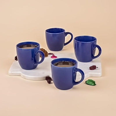 Midnight Blue Ceramic Tea Cup Set of 4