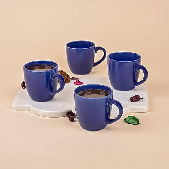 Midnight Blue Ceramic Tea Cup Set of 4