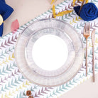White and blue glossy dinnerware set

