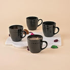 Hammered Black Ceramic Tea Cup