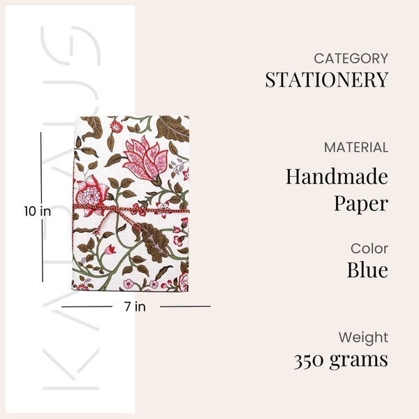Vibrant Floral Printed Cover Diary (10x7inch)