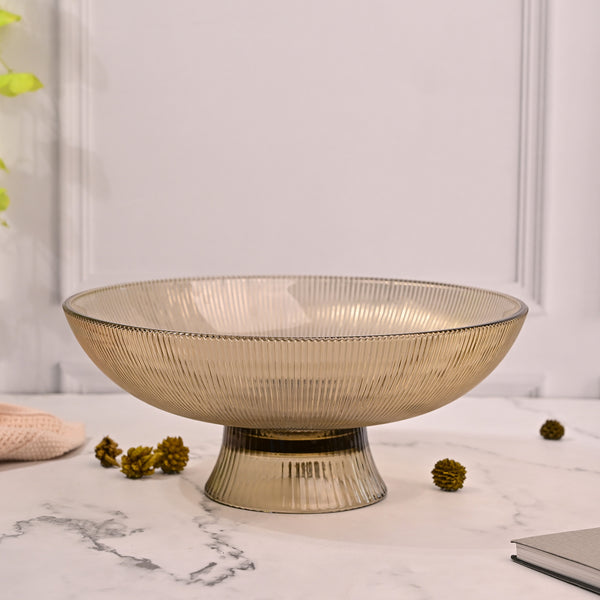Clear Glass Fruit Bowl