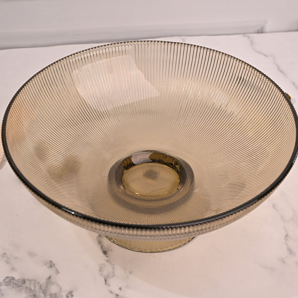 Clear Glass Fruit Bowl