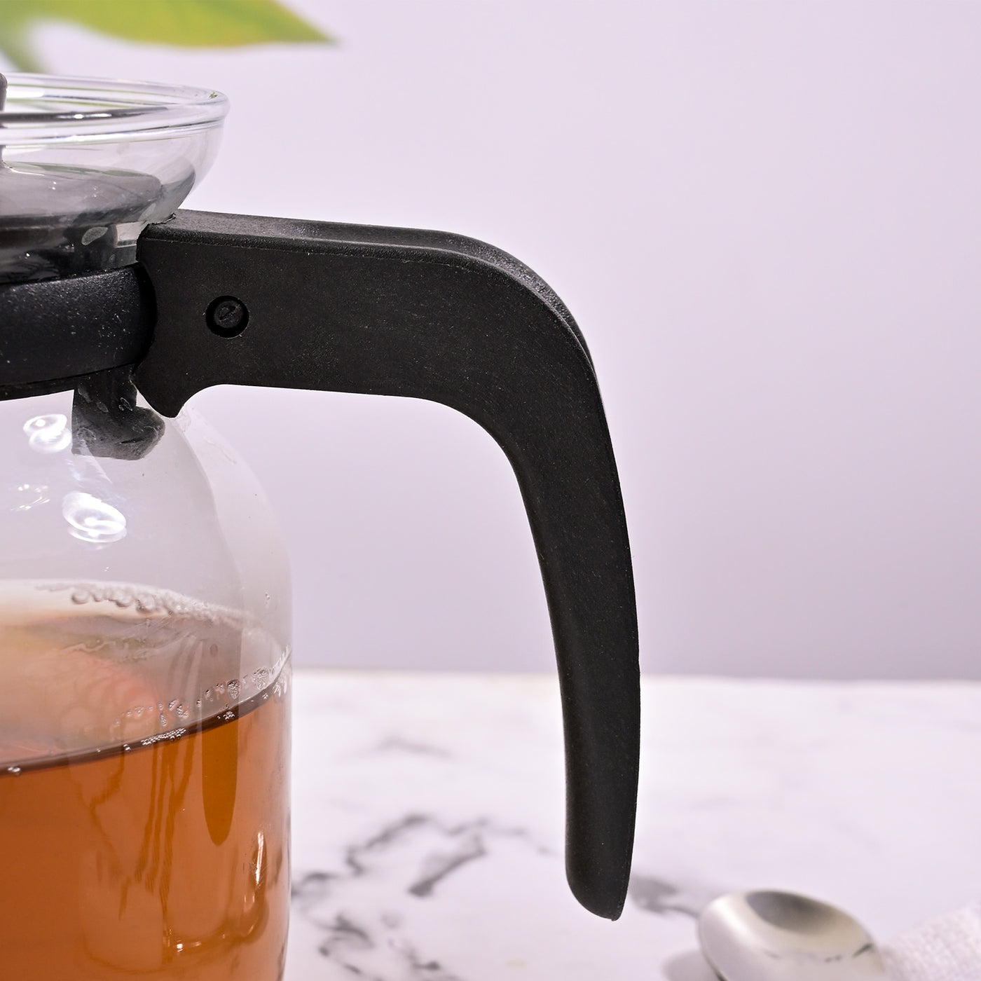 Glass Tea Pot with Black Handle