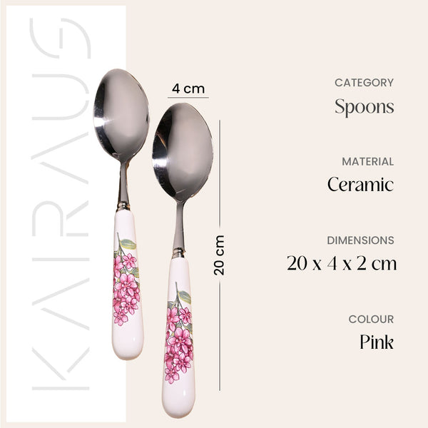 Lilac Grace Ceramic-Handled Spoons (Set of 2)