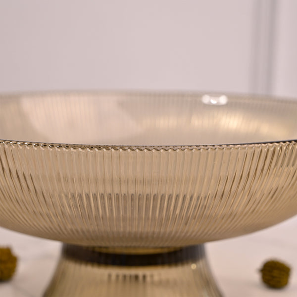 Clear Glass Fruit Bowl