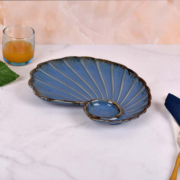 Blue Shell Serving Platter