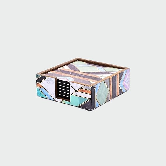 Abstract Design Wooden Coaster (Set of 6)