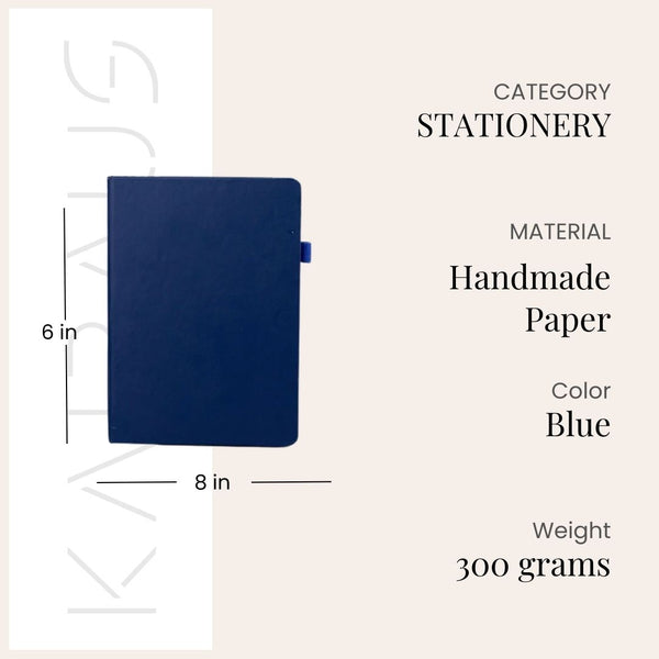 Blue Rexine Cover Diary (6x8inch)