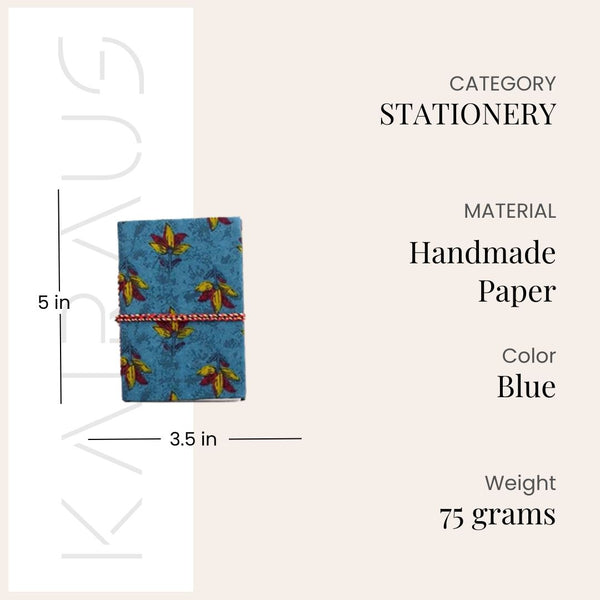 Handcrafted Diary with Fabric Cover (5x3.5inch)
