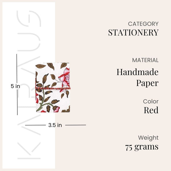 Handmade Diary with Printed Cover (5x3.5inch)