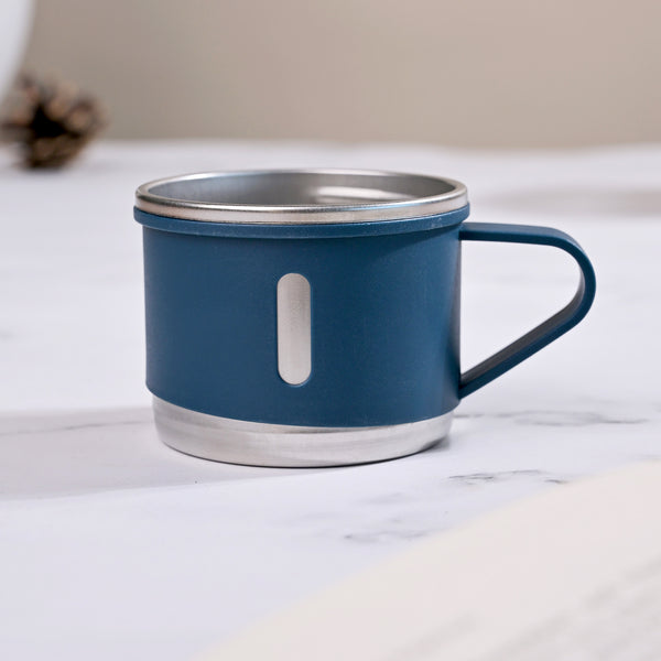 Premium Blue Stainless Steel Thermos Flask Set