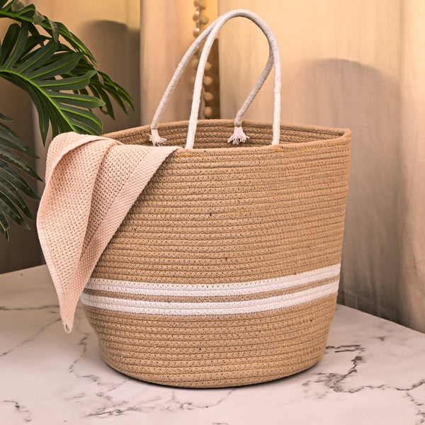 Tote Jute Storage Basket