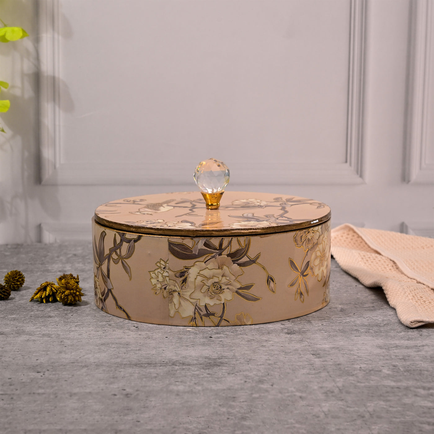 Rustic White Wooden Storage Box