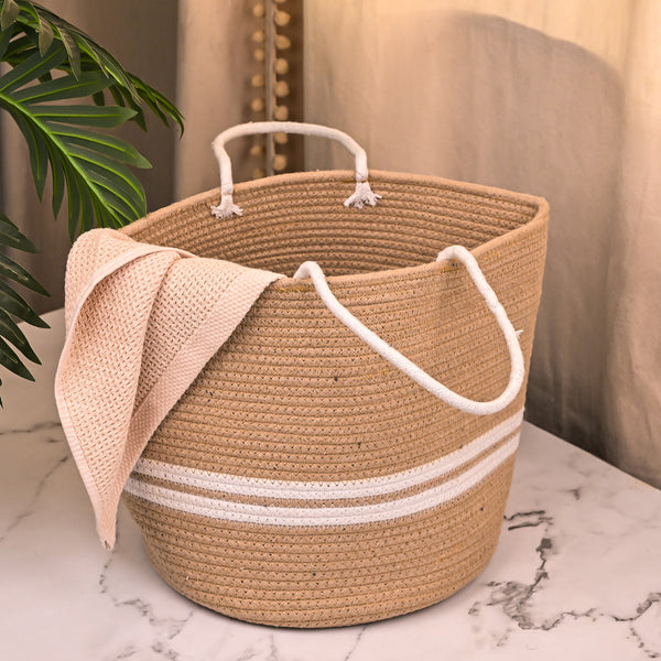 Tote Jute Storage Basket