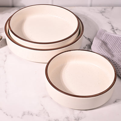 Ivory Minimalist Bowl (Set of 3)