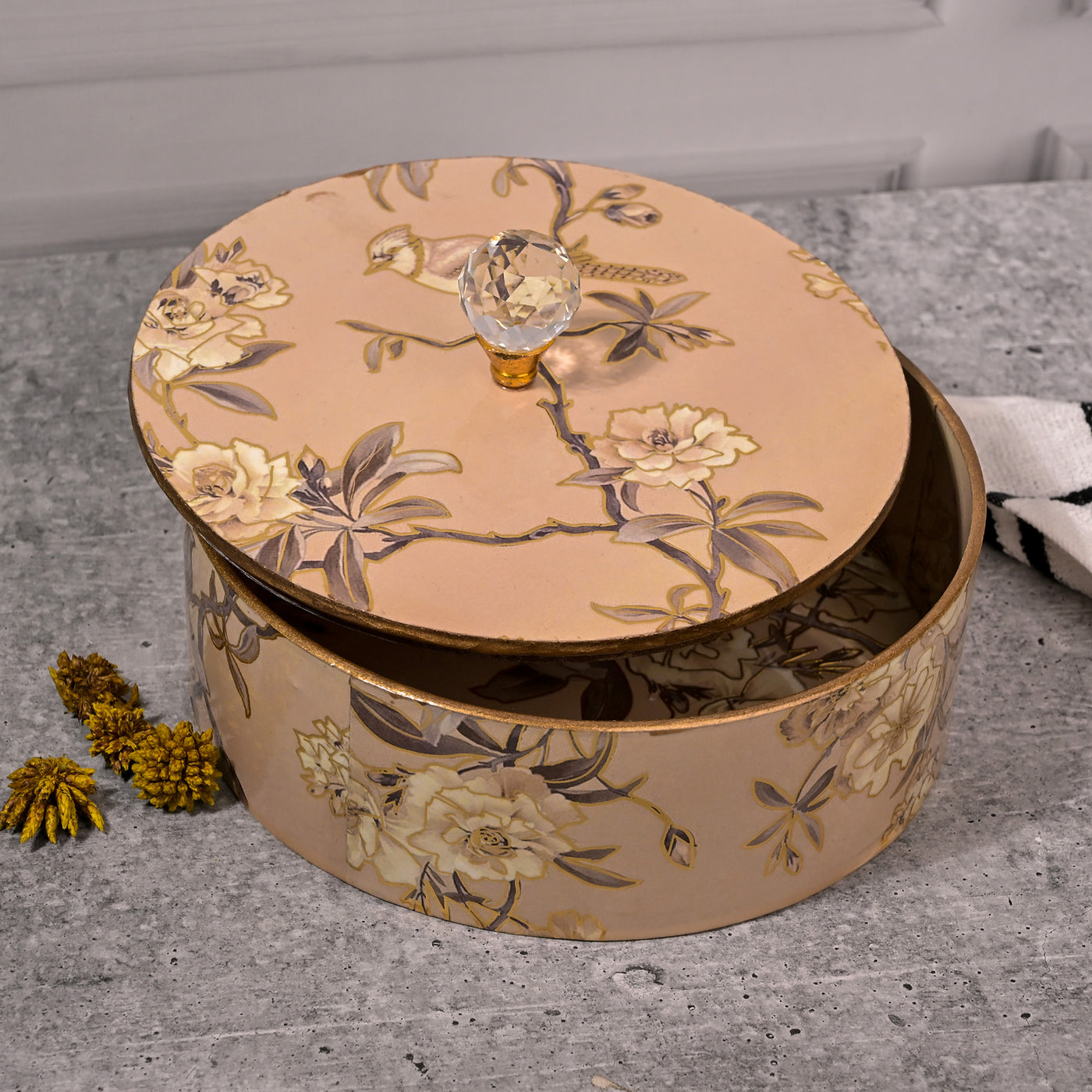 Rustic White Wooden Storage Box