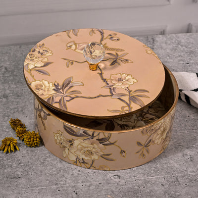 Rustic White Wooden Storage Box