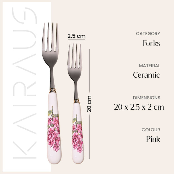 Lilac Charm Stainless Steel Forks (Set of 2)
