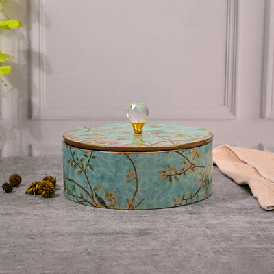 Exquisite Round Wooden Storage Box