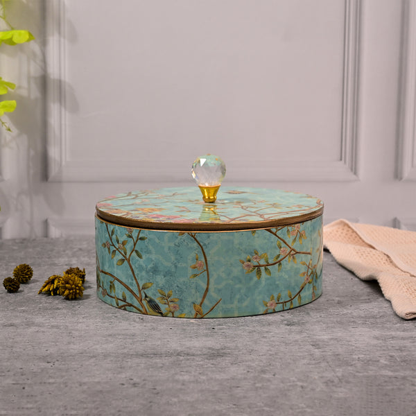 Exquisite Round Wooden Storage Box