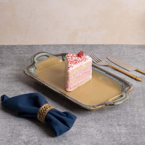 Ceramic Beige Serving Platter