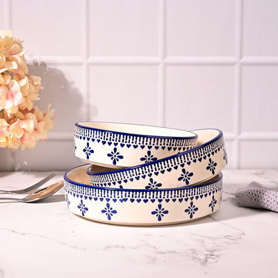 Blue & White Ceramic Bowl (Set of 3)