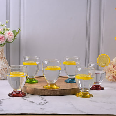 Multicolour Footed Tumbler (Set of 6)