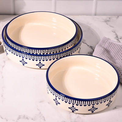 Blue & White Ceramic Bowl (Set of 3)