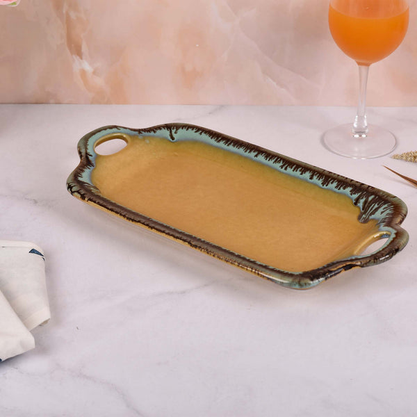 Ceramic Beige Serving Platter