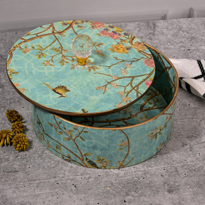 Exquisite Round Wooden Storage Box