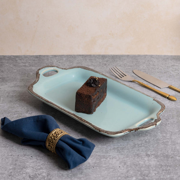 Pastel Blue Ceramic Platter