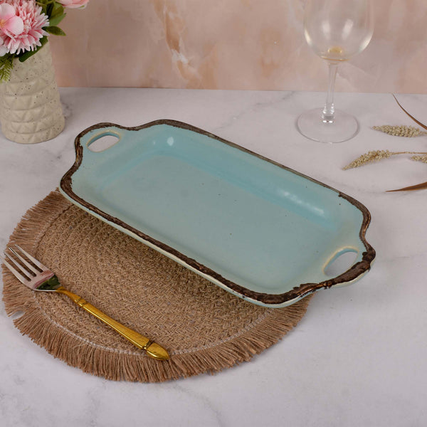 Pastel Blue Ceramic Platter