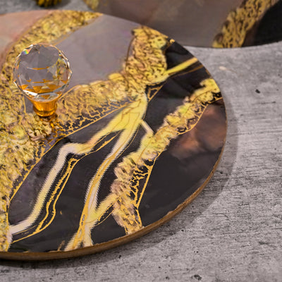 Exquisite Black and Golden Storage Box