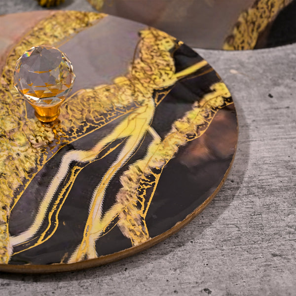 Exquisite Black and Golden Storage Box