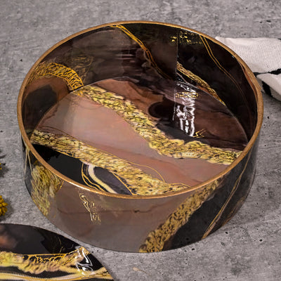 Exquisite Black and Golden Storage Box